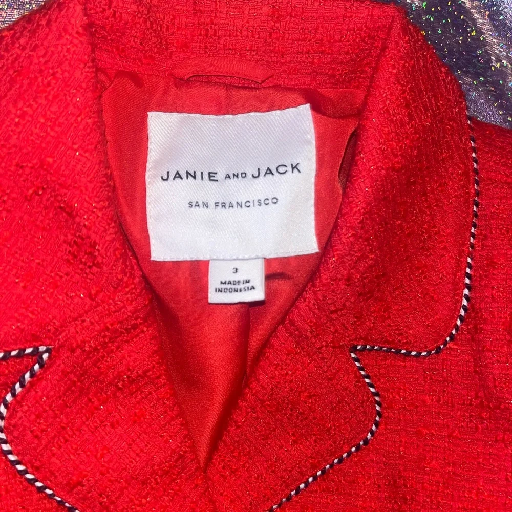 Janie & Jack Puff Sleeve Tweed Jacket